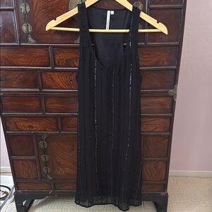 Elegant Black MICHAEL STARS Silk Sleeveless Dress